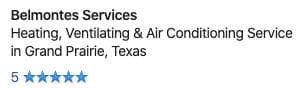 Belmontes Services Facebook rating capture